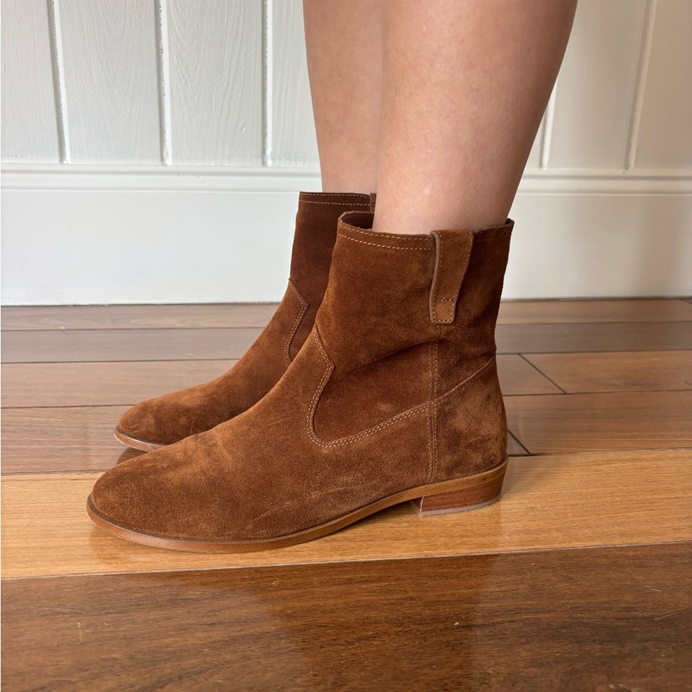Elegant Brown Suede Ankle Boots